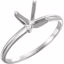 150522:1002:P 14kt White 6.6-7.2mm Round Engagement Ring Mounting