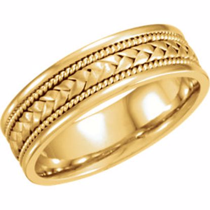 50633:100766:P 14kt Yellow 6.75mm Hand-Woven Band Size 9.5