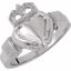 10583:32283:P Sterling Silver 14.5x10.5mm Ladies Claddagh Ring