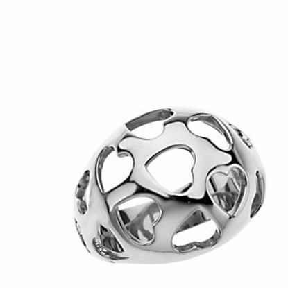 50786:102:P Fashion Dome Ring with Hearts