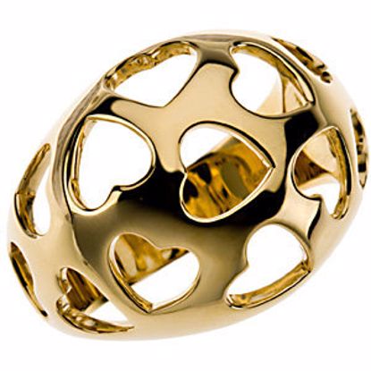 50786:104:P Fashion Dome Ring with Hearts