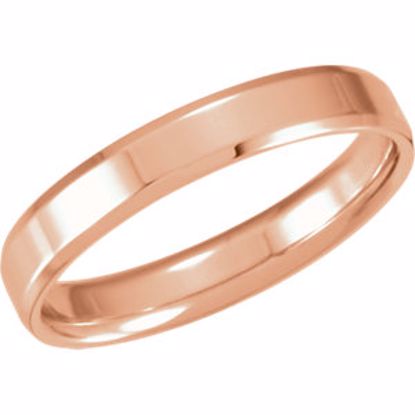 50672:60041:P 14kt Rose 4mm Beveled Edge Comfort-Fit Band Size 7.5