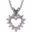 69164:66401:P Diamond Heart Necklace