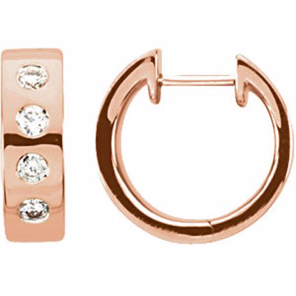 66858:105:P 14kt Rose & Rhodium Plated 1/3 CTW Diamond Earrings