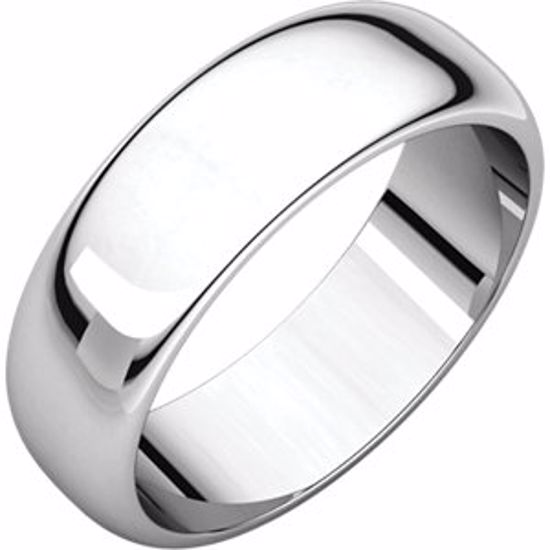 HR8:603:P Palladium 6mm Half Round Band