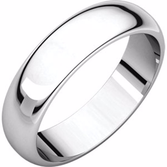HR15:651:P Palladium 5mm Half Round Band
