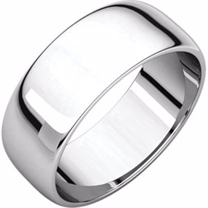 HRL9.5:658:P Palladium 7mm Half Round Light Band