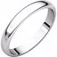 HRL11.5:667:P Palladium 4mm Half Round Light Band