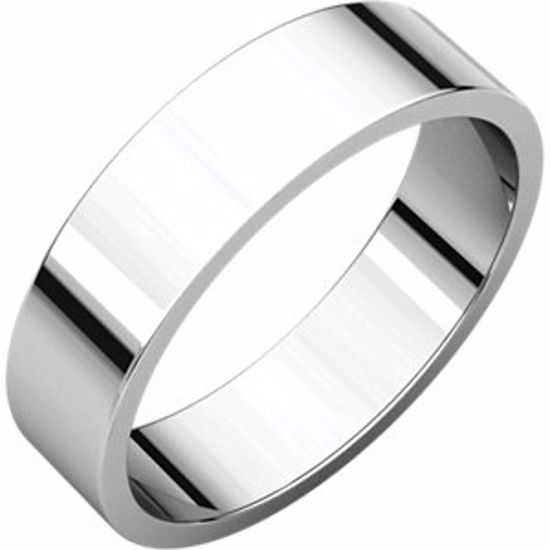 F7:644:P Palladium 5mm Flat Wedding Band