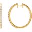 61378:60001:P 14kt Yellow 3 CTW Diamond Hinged Inside/Outside Hoop Earrings