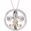 67052:83809:P Cubic Zirconia Fleur-de-lis Necklace