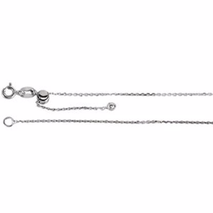 CH901:101:P Sterling Silver Plated .95mm Adjustable Cable 22" Chain
