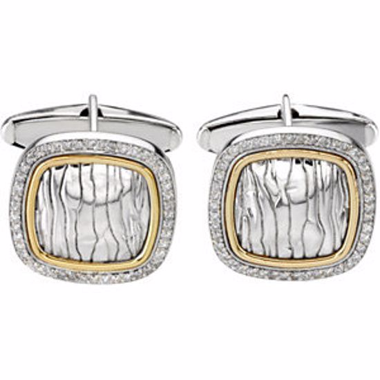 67075:843340:P Diamond Cuff Links