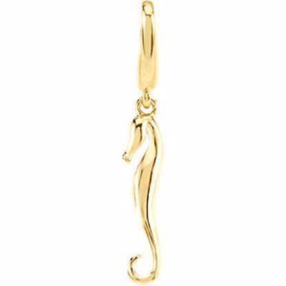 84440:113:P 14kt Yellow Sea Horse Dangle-Left
