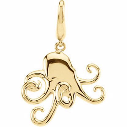 84473:101:P 14kt Yellow 17mm Octopus Dangle