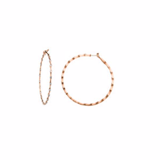 66766:1024:P 1 1/2 CTW Diamond Inside/Outside Hoop Earrings