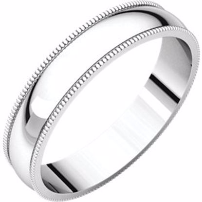 MGL6.5:151417:P Platinum 4mm Light Milgrain Band