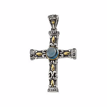 R45182:101:P Two-Tone Cross Pendant