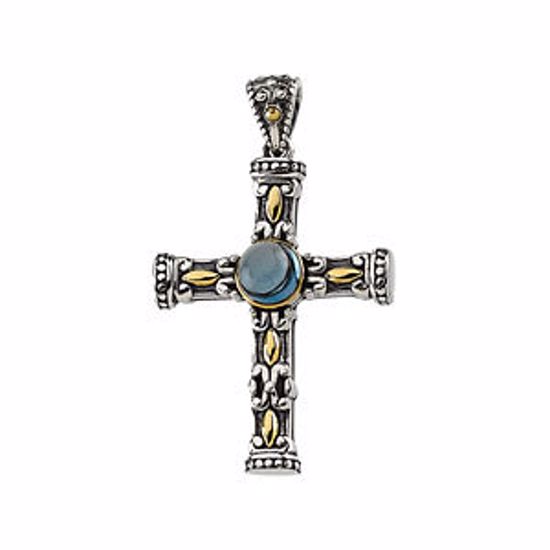 R45182:101:P Two-Tone Cross Pendant