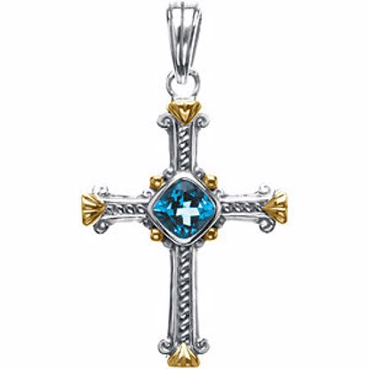 R45183:101:P Two-Tone Cross Pendant
