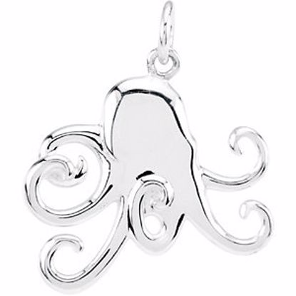 84539:84473:P Sterling Silver Octopus Charm
