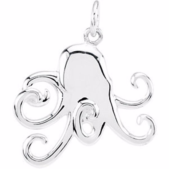 84539:84473:P Sterling Silver Octopus Charm