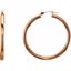 20826:163871:P 14kt White 40mm Tube Hoop Earrings