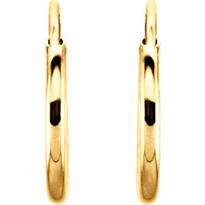 625:101:P 14kt Yellow 10mm Endless Hoop Earrings 