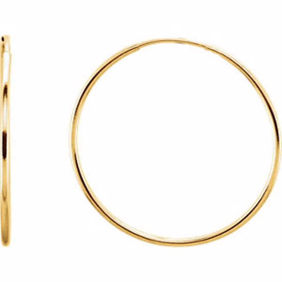 625:105:P 14kt Yellow 24mm Endless Hoop Earrings 