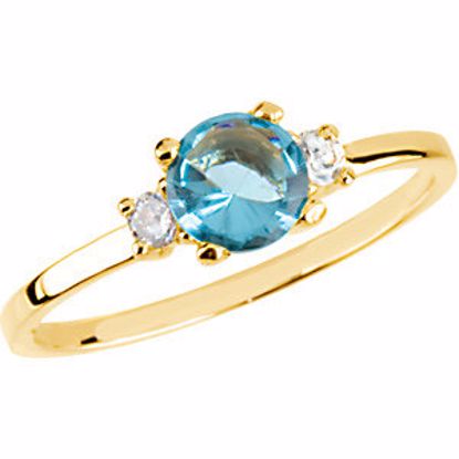 19392:6004:P Youth Synthetic Birthstone Ring
