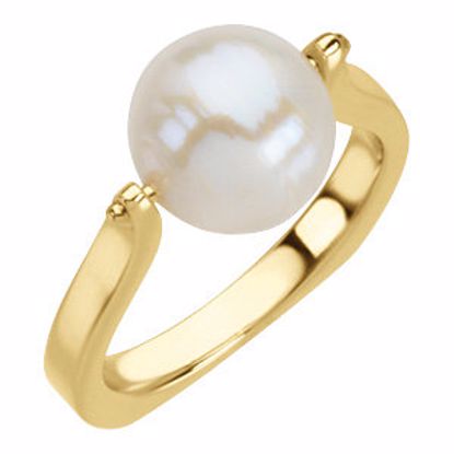 67254:60001:P 14kt Yellow South Sea Cultured Pearl Ring Size 7
