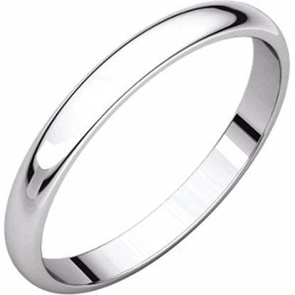 HRL6.5:202:P Platinum 2.5mm Light Half Round