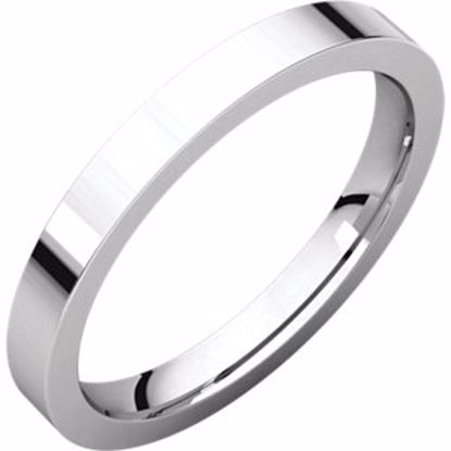 FIR7.5:201:P Platinum 2.5mm Flat Comfort Fit Band