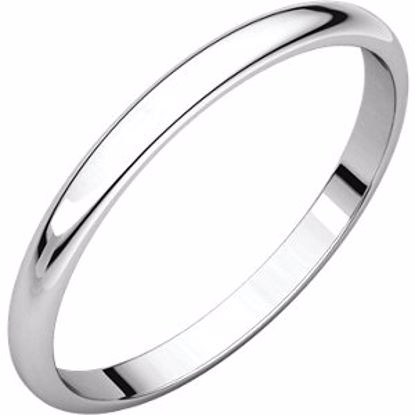 HRL8.5:203:P Platinum 2mm Light Half Round