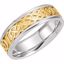 50388:313877:P 14kt White & Yellow 7mm Celtic-Inspired Band Size 11