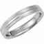 5724:100:P 14kt White 4mm Fluted Band Size 5.25