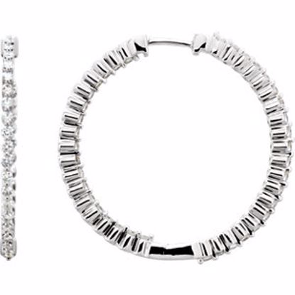 67339:100002:P 1 CTW Diamond Inside/Outside Hoop Earrings
