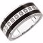65517:60005:P 14kt White Onyx & 1/5 CTW Diamond Ring Size 13.5