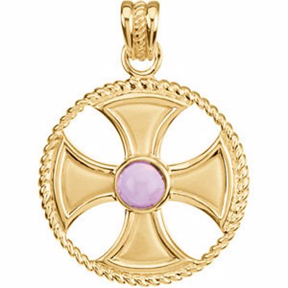 R42170A:101:P Rope Maltese Cross Pendant