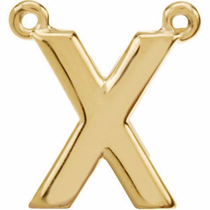 84575:316209:P 14kt Yellow Letter "X" Block Initial Necklace Center