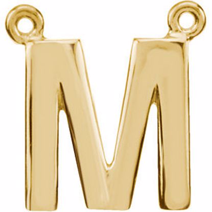 84575:316219:P 14kt Yellow Letter "M" Block Initial Necklace Center