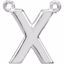 84575:316226:P 14kt White Letter "X" Block Initial Necklace Center