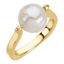 67254:60003:P 14kt Yellow South Sea Cultured Pearl Ring Size 6