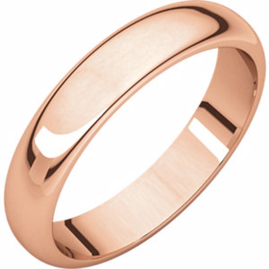 HR11:63646:P 14kt Rose 4mm Half Round Band