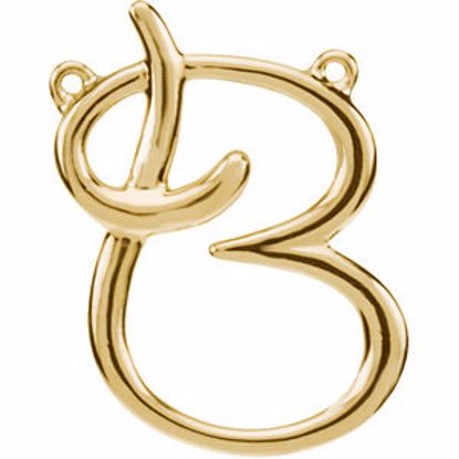 84576:113:P 14kt Yellow "B" Script Initial