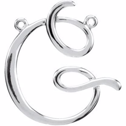 84576:119:P Sterling Silver "G" Script Initial