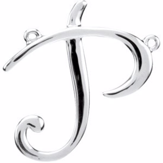 84576:234:P Sterling Silver "P" Script Initial