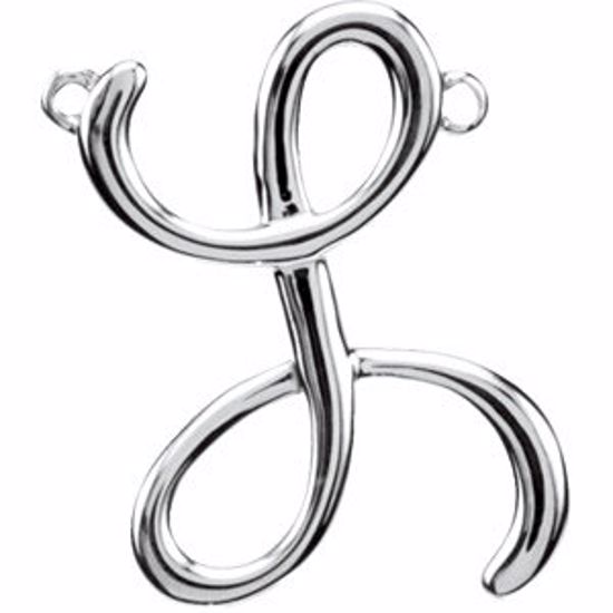 84576:238:P Sterling Silver "L" Script Initial