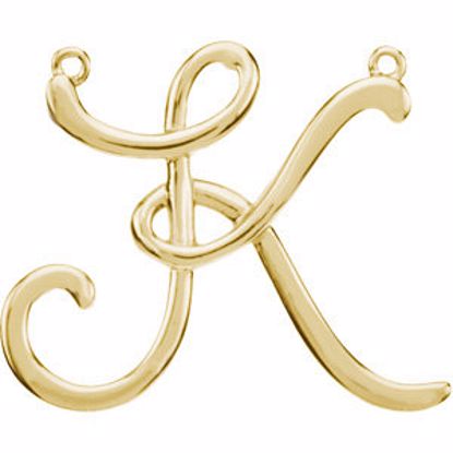 84576:240:P 14kt Yellow "K" Script Initial