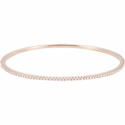 67337:103:P 14kt Rose 2 CTW Diamond Stackable Bangle Bracelet